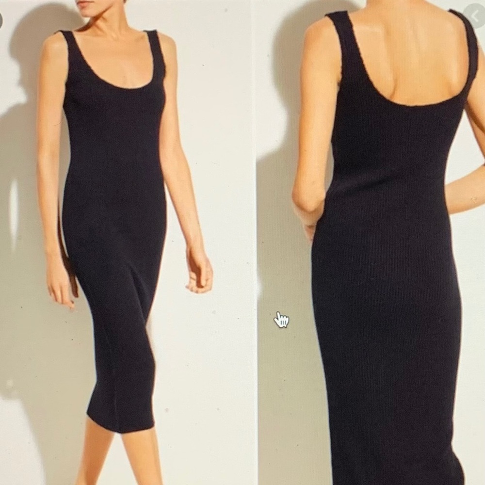 VINCE ribbed scoop tank dress sz S
